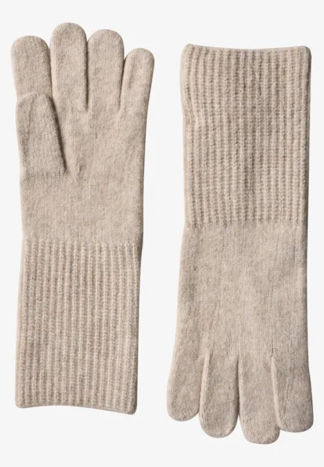 Feinstrick Handschuhe in Unifarbe Soft Sand Mel.