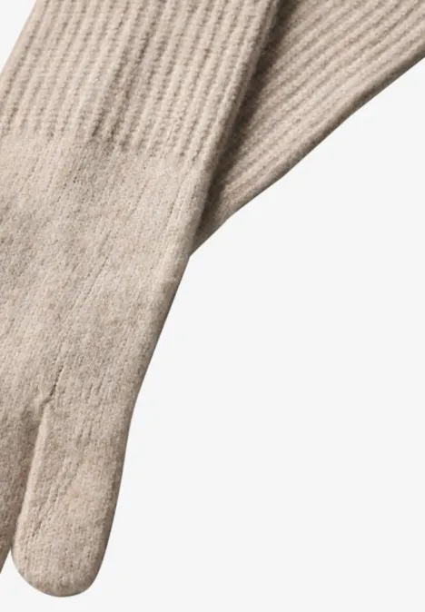 Feinstrick Handschuhe in Unifarbe Soft Sand Mel.