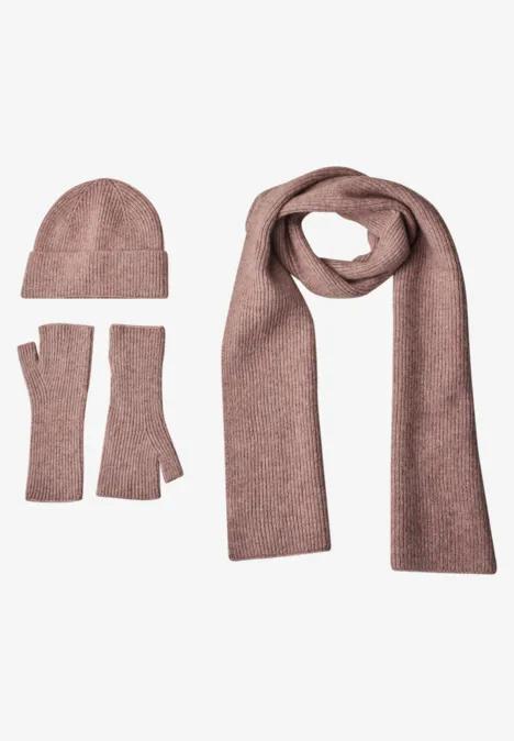 Beanie in gemêleerde look vintage blush mel. Beanie in gemêleerde look vintage blush mel.