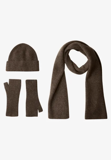 Beanie im Melange-Look auburn brown mel.