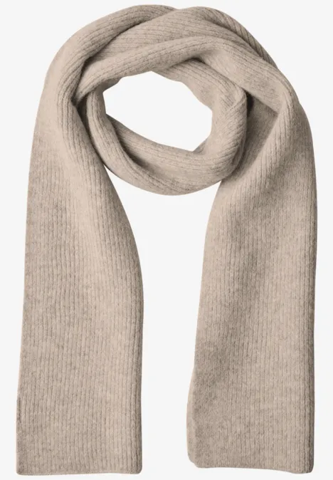 Écharpe au look chiné barley beige mel.
