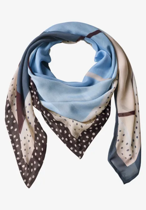 Doek met grafisch patroon ashen blue