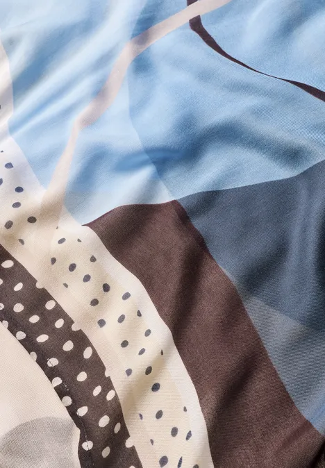 Doek met grafisch patroon ashen blue