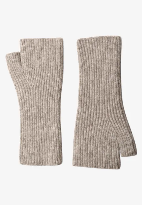 Manchettes au look chiné barley beige mel.