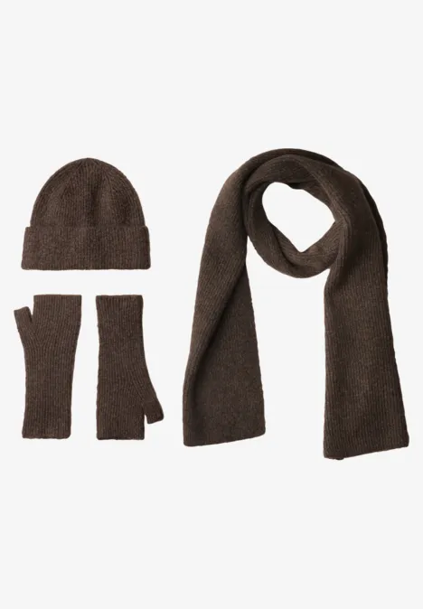 Armwärmer im Melange-Look auburn brown mel. Armwärmer im Melange-Look auburn brown mel.