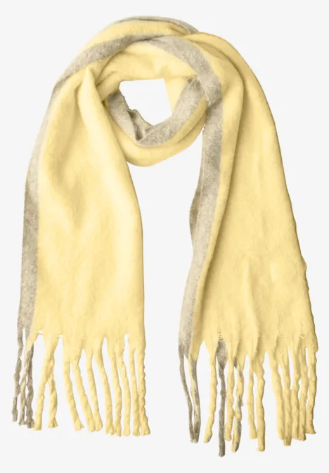 Longue écharpe bicolore sunbeam yellow