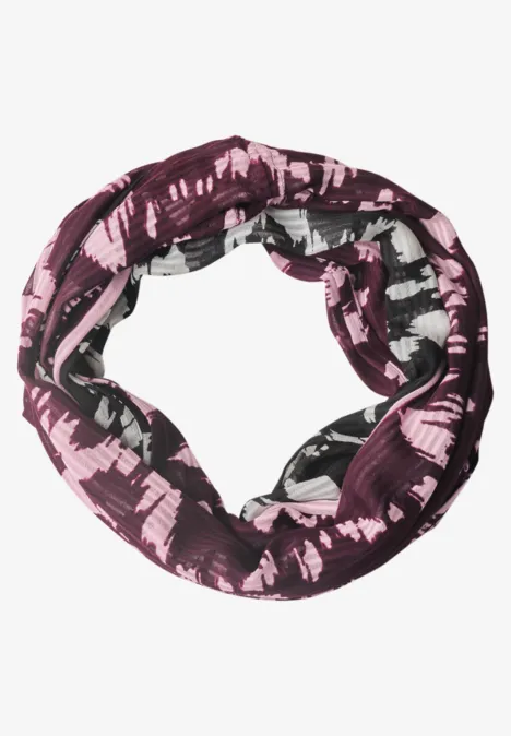 Loop-Schal mit Struktur und Print Black Loop-Schal mit Struktur und Print Black