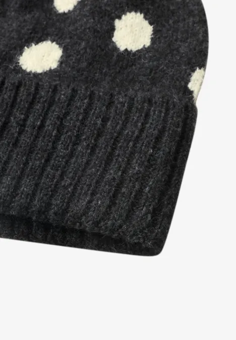 Bonnet à pois armor grey mel.