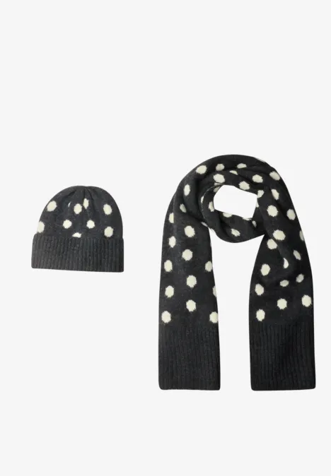 Bonnet à pois armor grey mel.