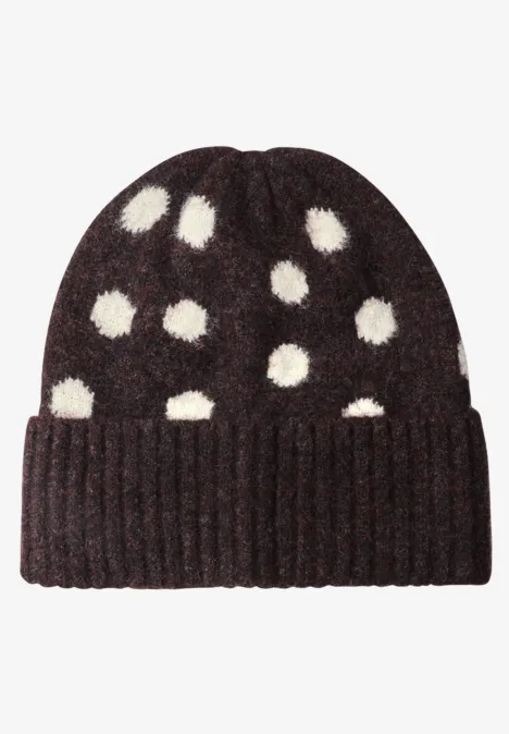 Bonnet à pois berry plum mel.