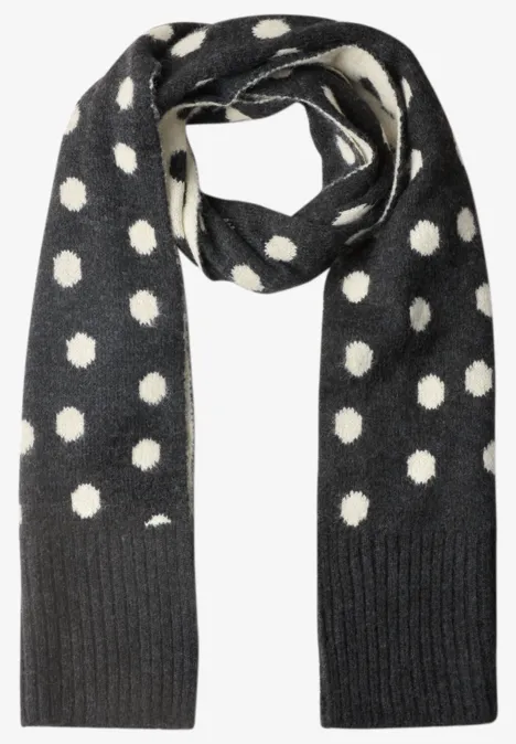 Longue écharpe à motifs de pois armor grey mel. Longue écharpe à motifs de pois armor grey mel.