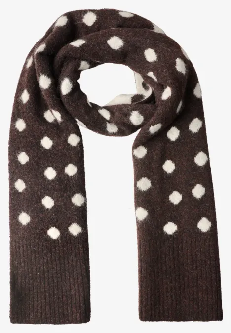 Longue écharpe à motifs de pois berry plum mel. Longue écharpe à motifs de pois berry plum mel.