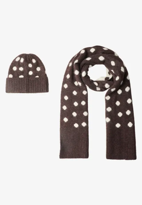 Longue écharpe à motifs de pois berry plum mel. Longue écharpe à motifs de pois berry plum mel.