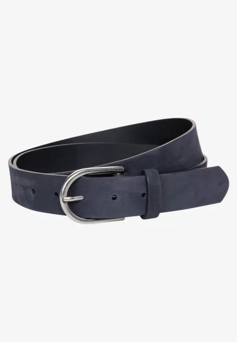 Velours Leder Gürtel gravity blue