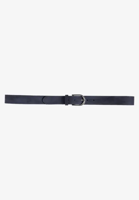 Velours Leder Gürtel gravity blue