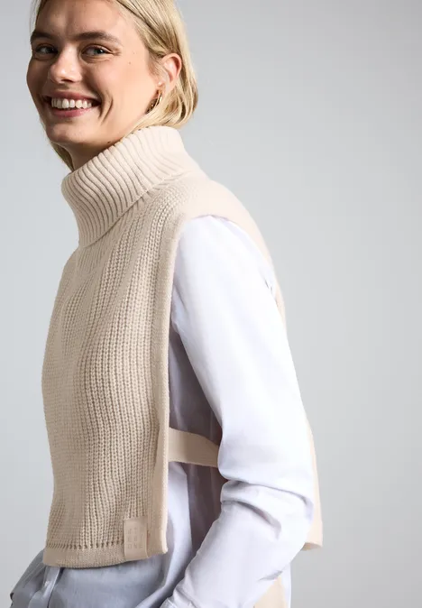 Strick-Kragen lucid white