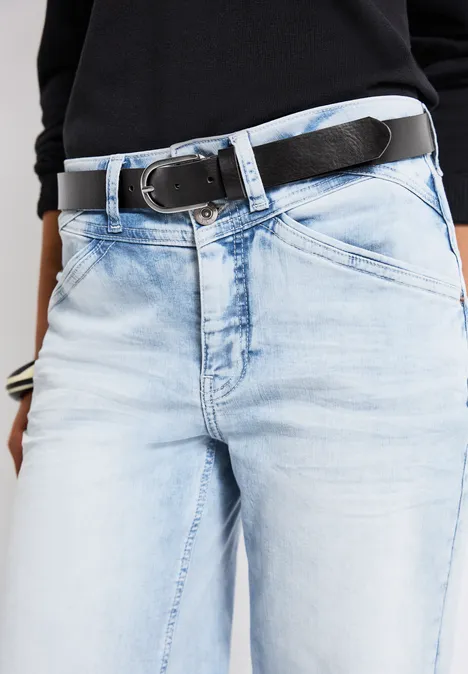 Leren riem Black