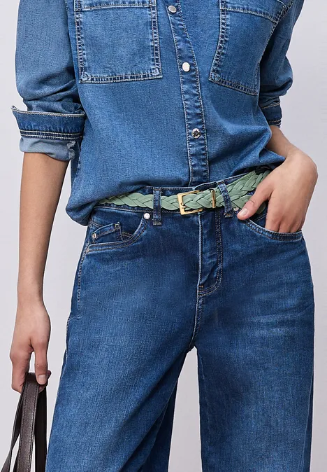 Riem in gevlochten look Bright Pistachio