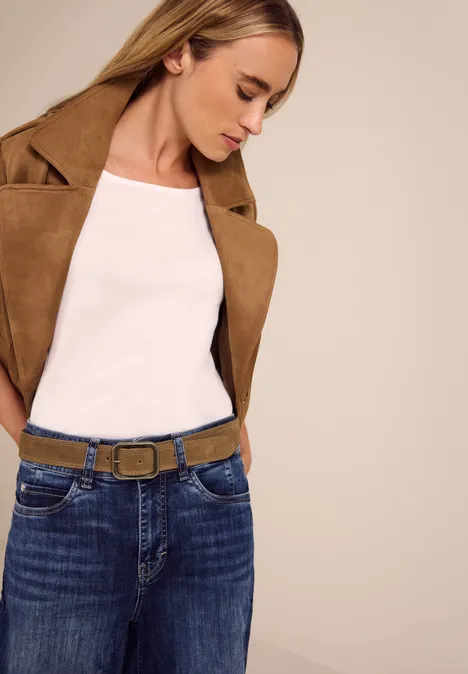 Boho velours riem cognac