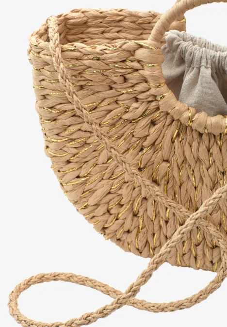 Tasche in Flecht-Optik soft sand