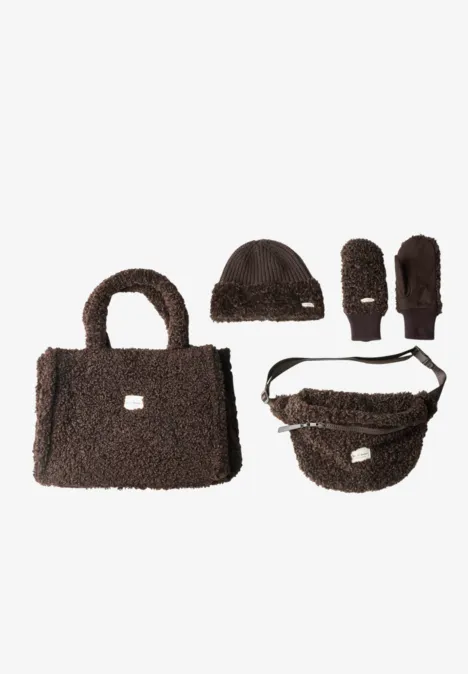 Teddy-Umhängetasche in Unifarbe auburn brown