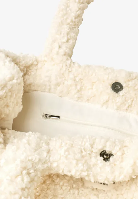 Teddy-Tragetasche in Unifarbe barley beige