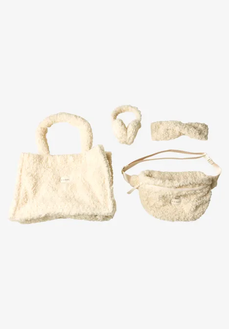 Teddy-Tragetasche in Unifarbe barley beige