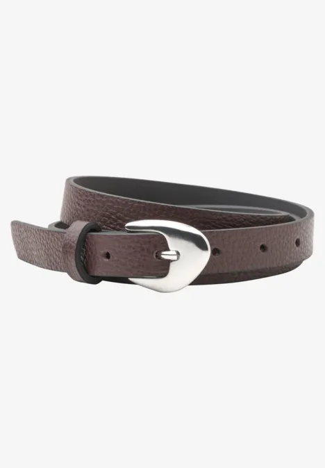Smalle riem met decoratieve gesp rustic rouge Smalle riem met decoratieve gesp rustic rouge