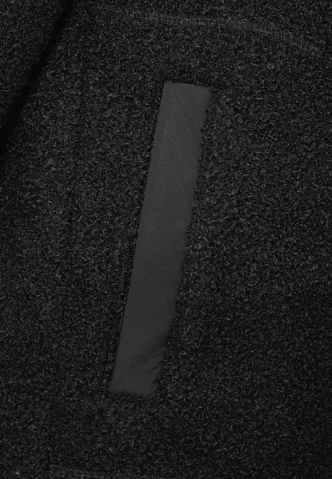 Manteau en optique laine Black