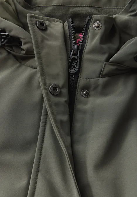 Parka mit abnehmbarer Kapuze golden khaki