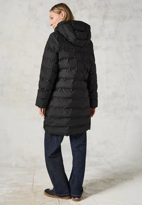 Mantel mit Schweißnähten Black