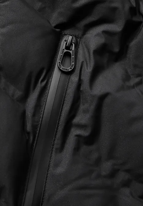 Mantel mit Schweißnähten Black