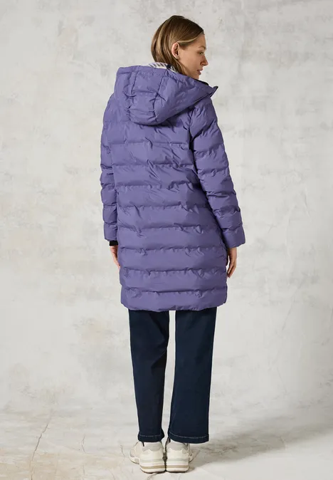 Mantel mit Schweißnähten stormy violet