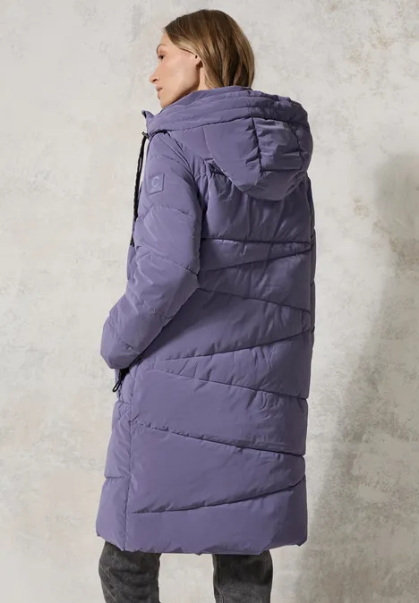 2-in-1 Steppmantel stormy violet