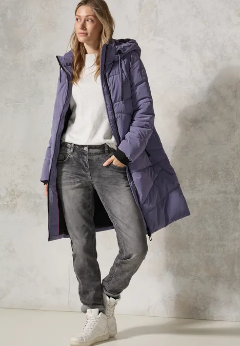 2-in-1 Steppmantel stormy violet