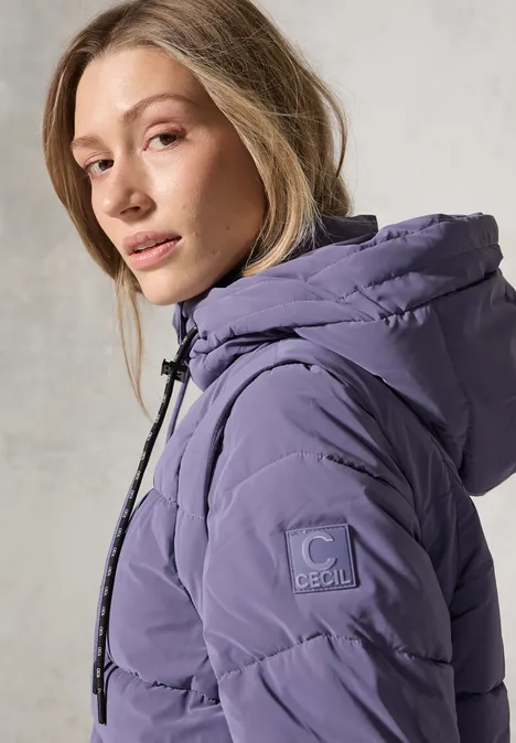 2-in-1 Steppmantel stormy violet