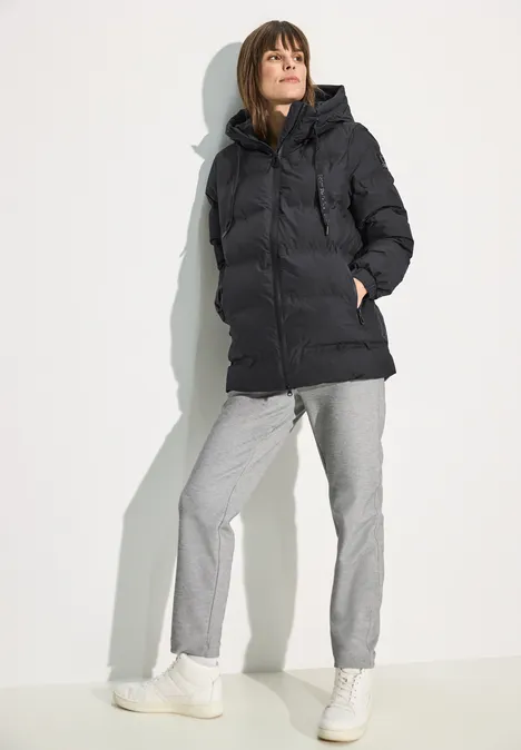 Gefütterte Jacke Black