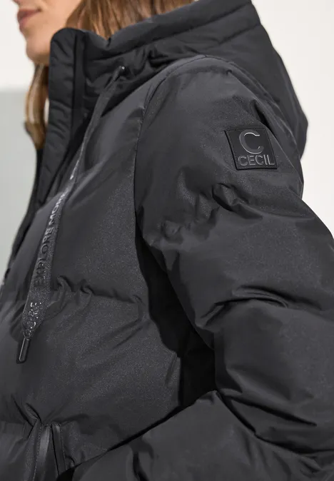 Gefütterte Jacke Black