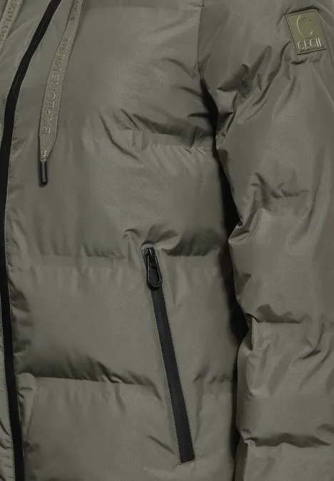 Gefütterte Jacke golden khaki