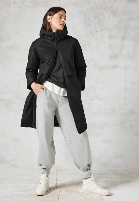Gefütterter Trenchcoat Black