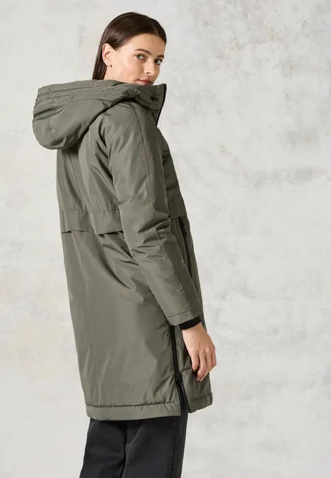 Gefütterter Trenchcoat golden khaki