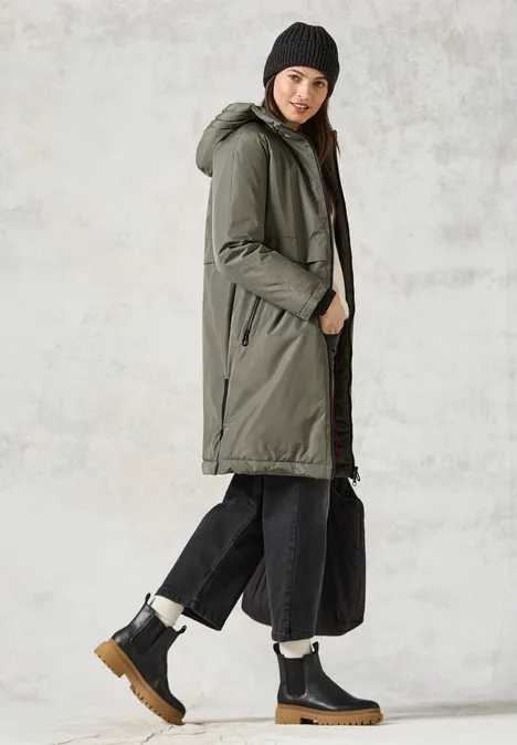 Gefütterter Trenchcoat golden khaki