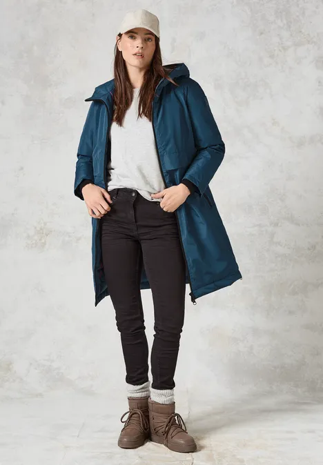 Gefütterter Trenchcoat dull teal blue