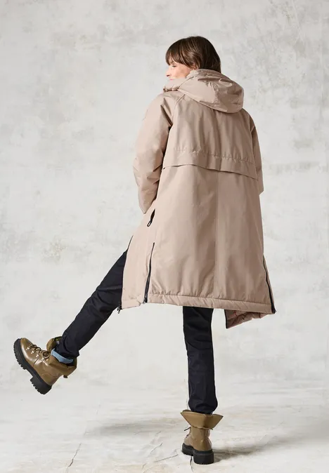Gefütterter Trenchcoat creamy almond beige
