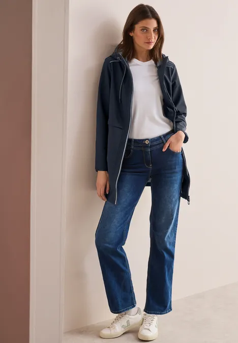 Softshell Mantel dark navy blue
