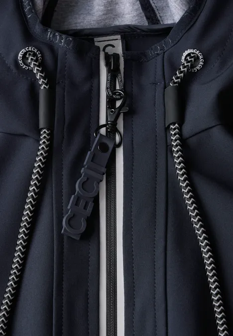 Softshell Mantel dark navy blue