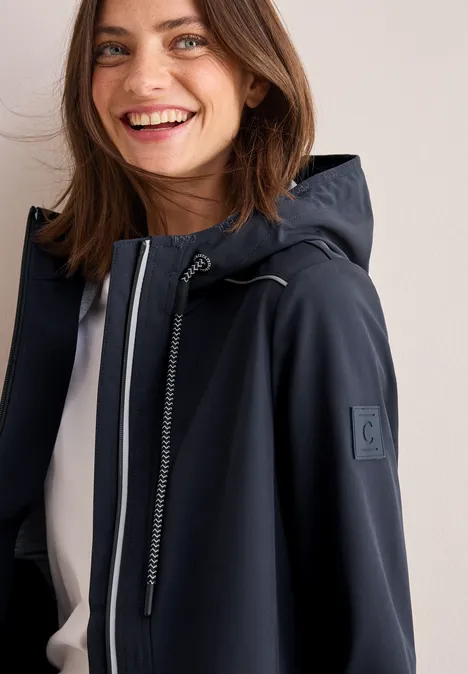 Softshell Mantel dark navy blue