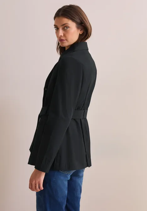 Kurzer Trenchcoat Black