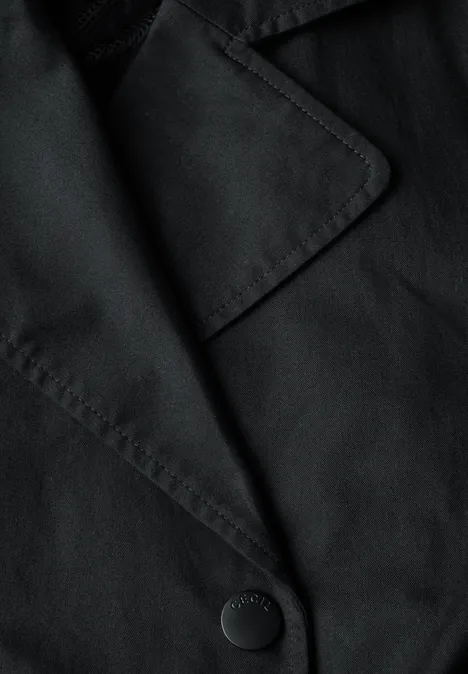 Kurzer Trenchcoat Black