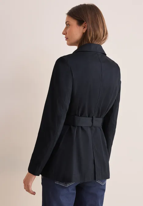 Kurzer Trenchcoat dark navy blue